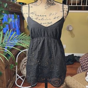 Love Stitch Eyelet Babydoll Tank